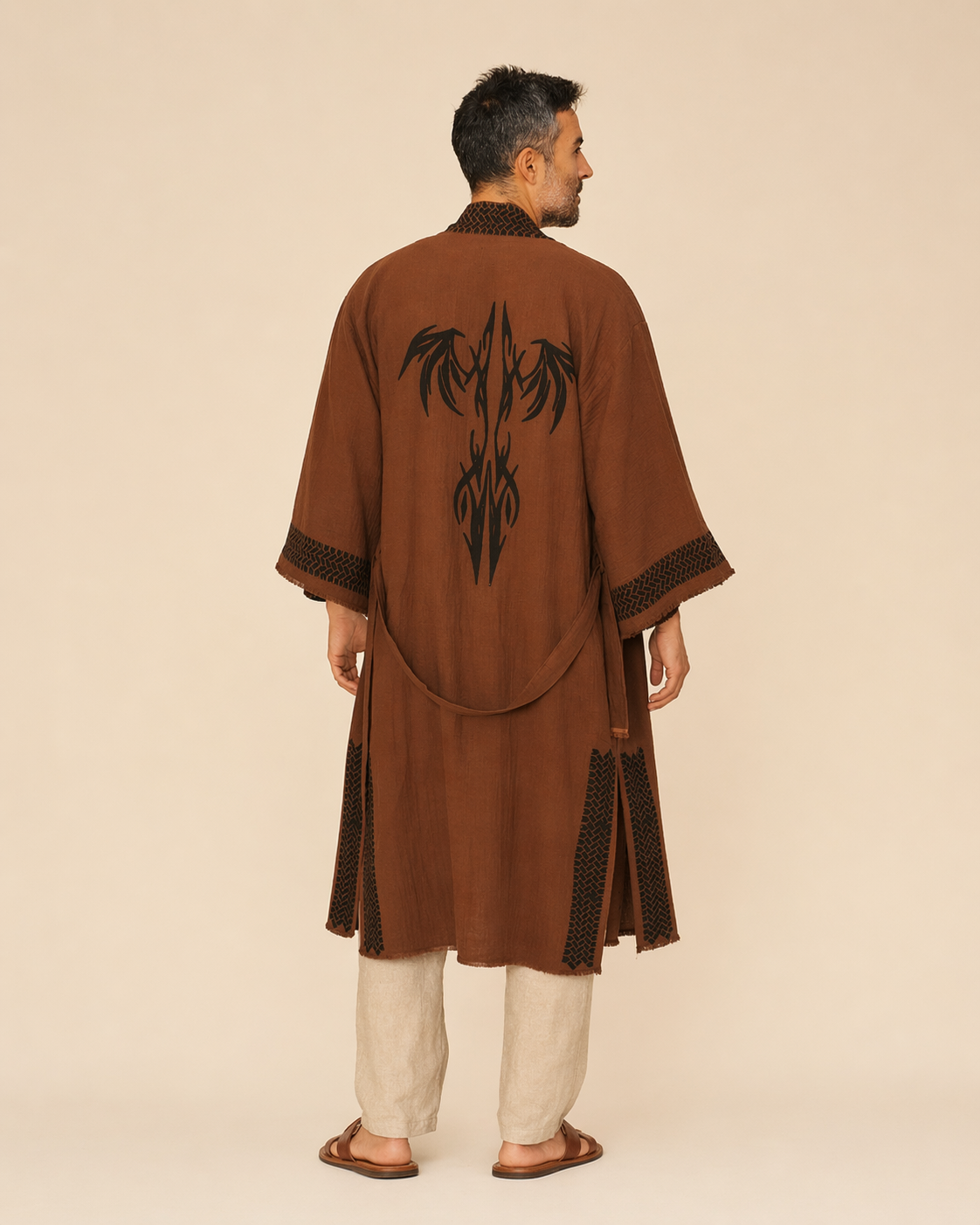 Petra Kimono - Men's_ Naturally Woven, Effortlessly Worn