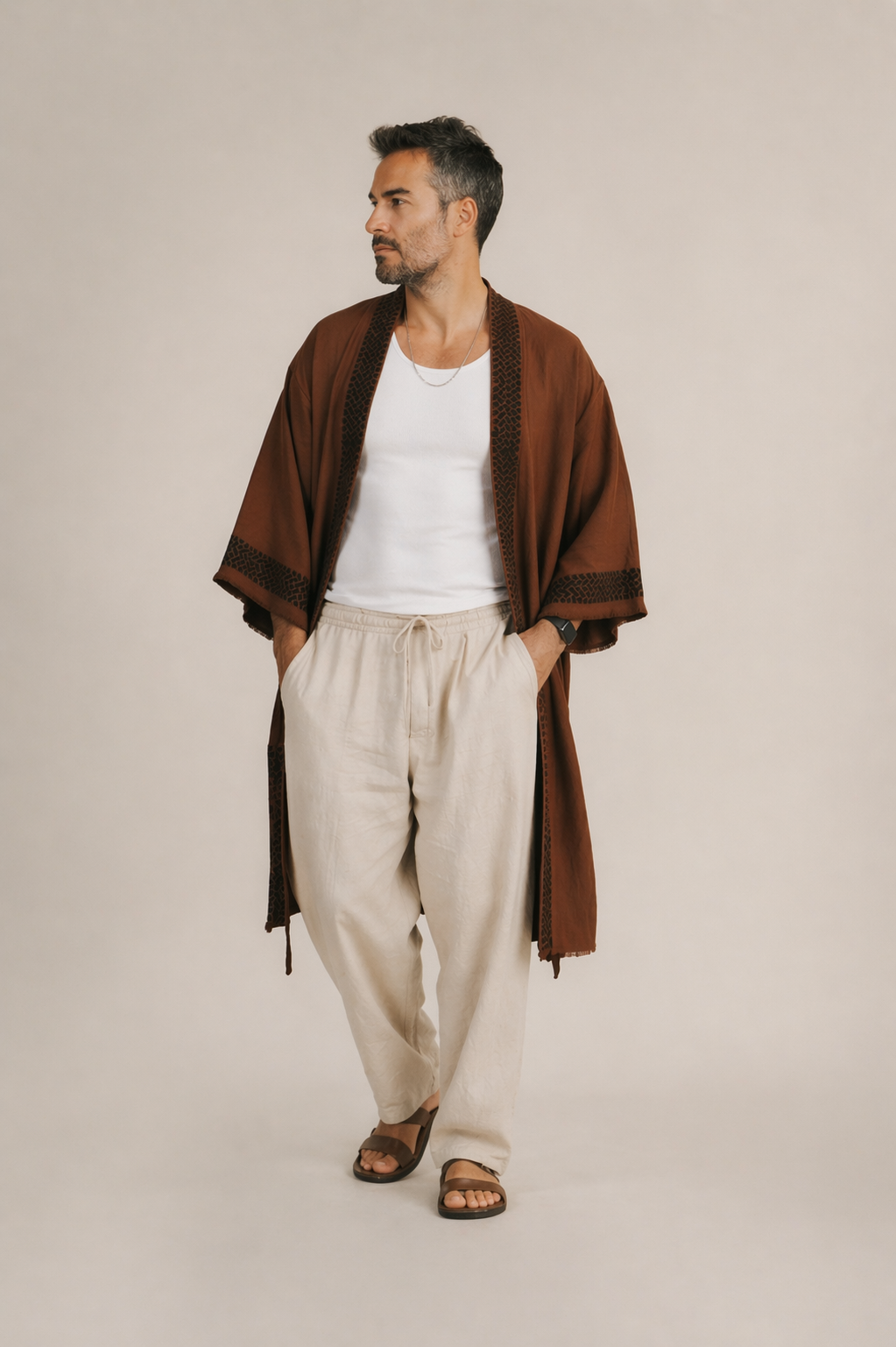 Petra Kimono - Men's_ Naturally Woven, Effortlessly Worn