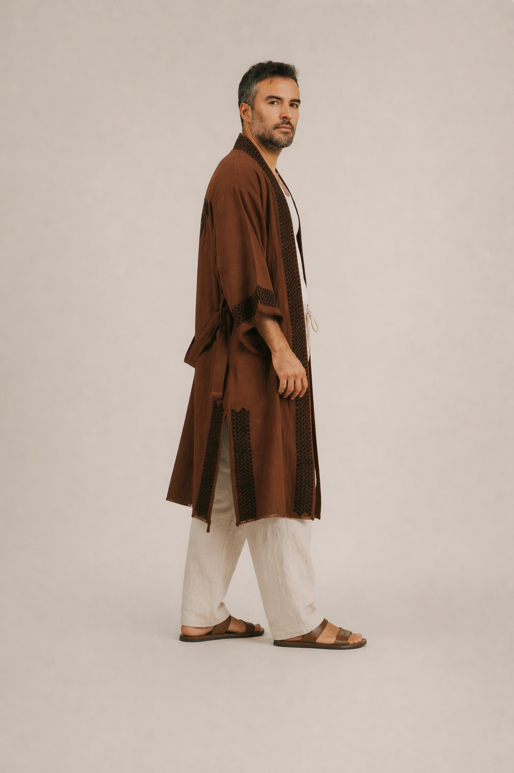 Petra Kimono - Men's_ Naturally Woven, Effortlessly Worn