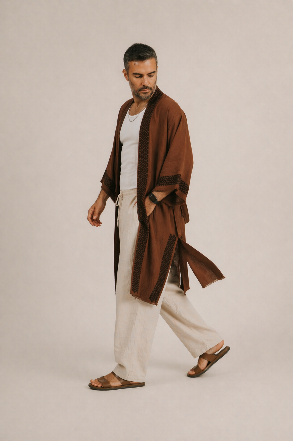 Petra Kimono - Men's_ Naturally Woven, Effortlessly Worn