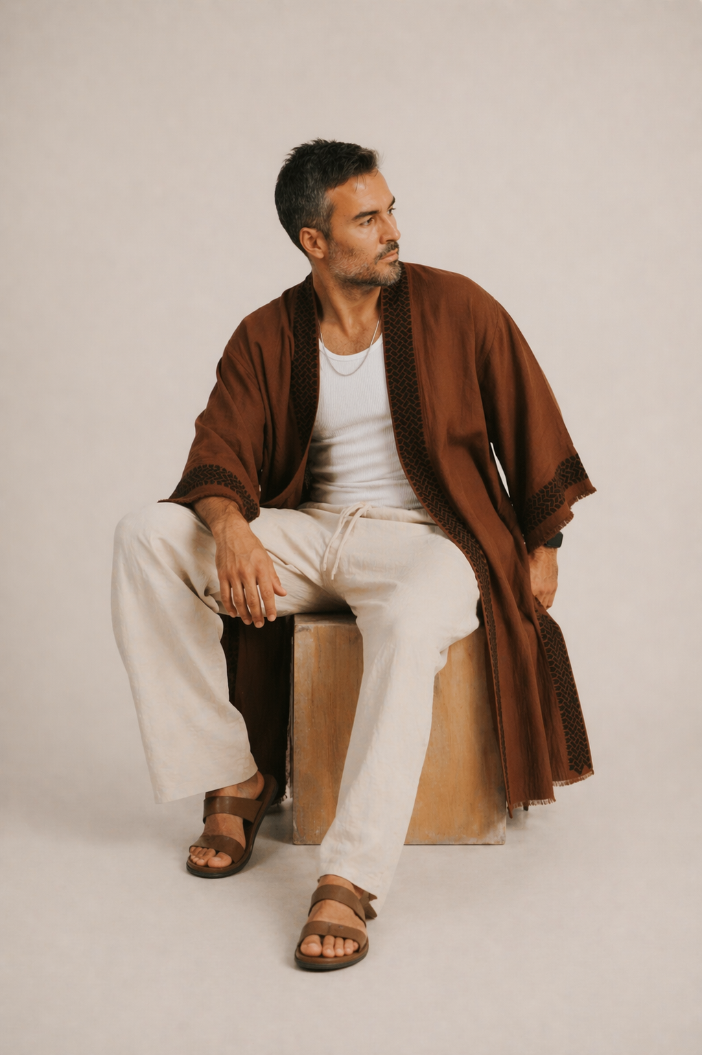 Petra Kimono - Men's_ Naturally Woven, Effortlessly Worn